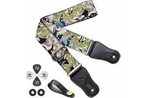 Nefelibata Japanese Printed Guitar Strap - DongWu 74-80 + YingHua 81-84 + Huaduo 85-94