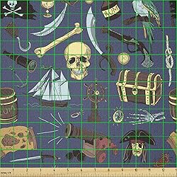 Ambesonne Pirates Fabric by The Yard, Various