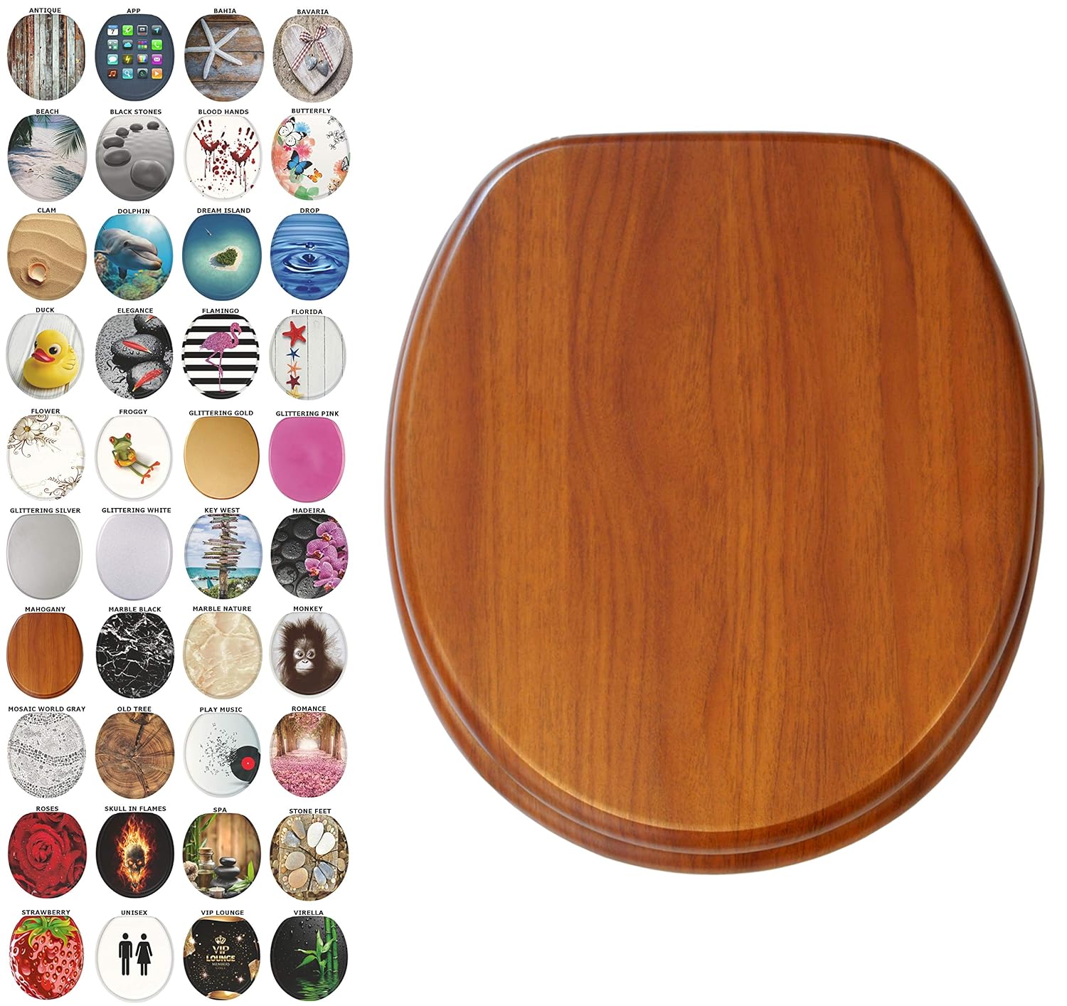 Best solid oak toilet seat round