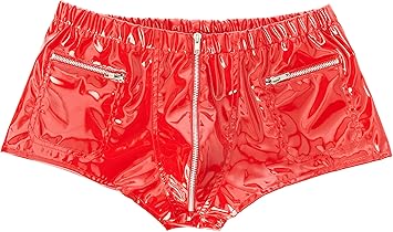 Nivel de negro lencería para hombre ropa interior Boxer con laca de color rojo, grande: Amazon.es: Salud y cuidado personal