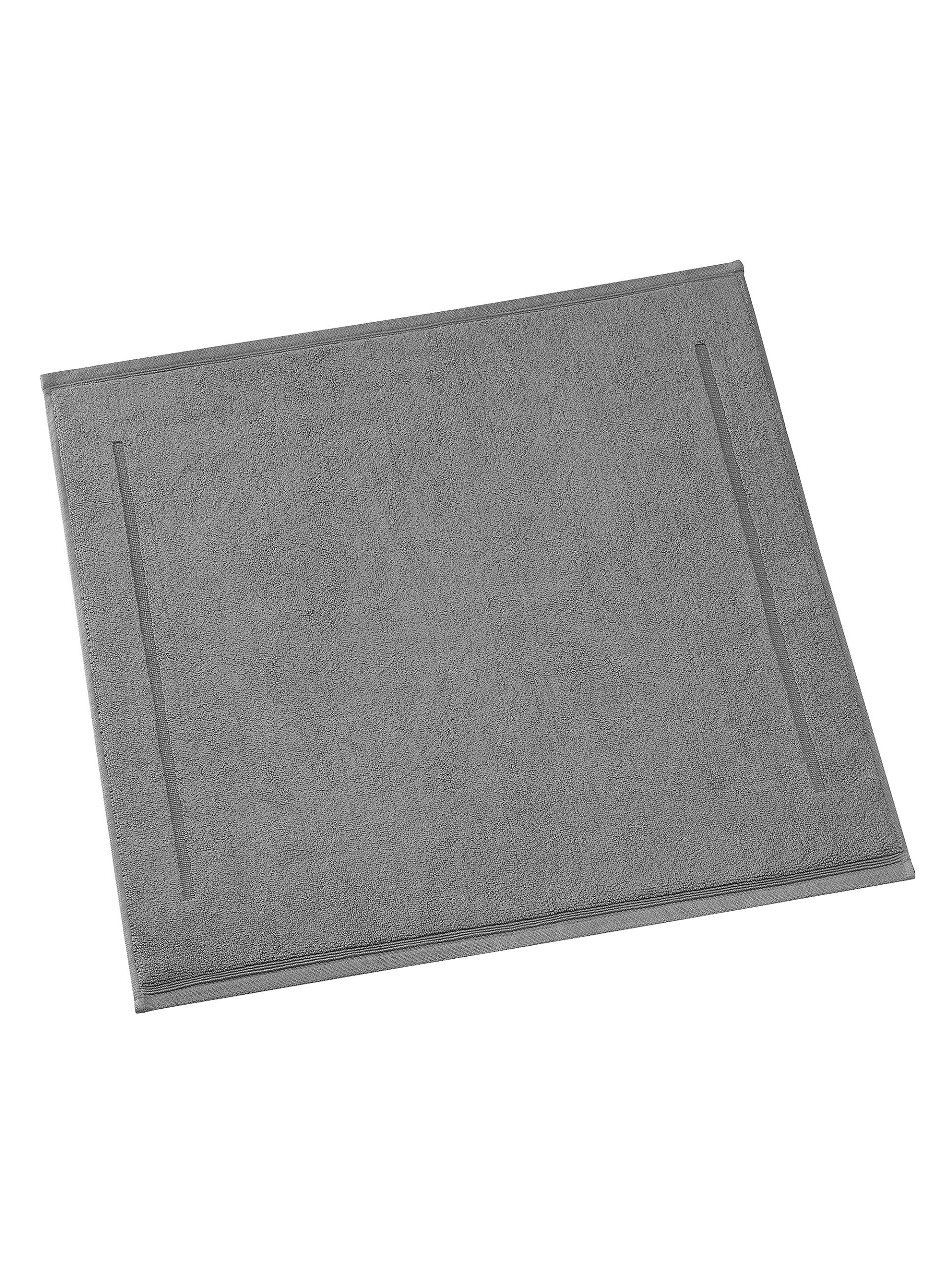 De Witte Lietaer Contessa Luxe Bath Mat, Cotton, Steel Grey 60 x 60 cm