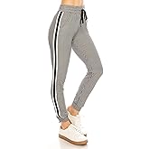 ALWAYS Women Joggers Casual Sweatpants - Super Soft Light Comfy Lounge Striped Pants with Pockets