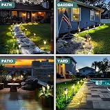 GIGALUMI Solar Lights Outdoor 24 Pack Stainless Steel Waterproof Warm White view 2
