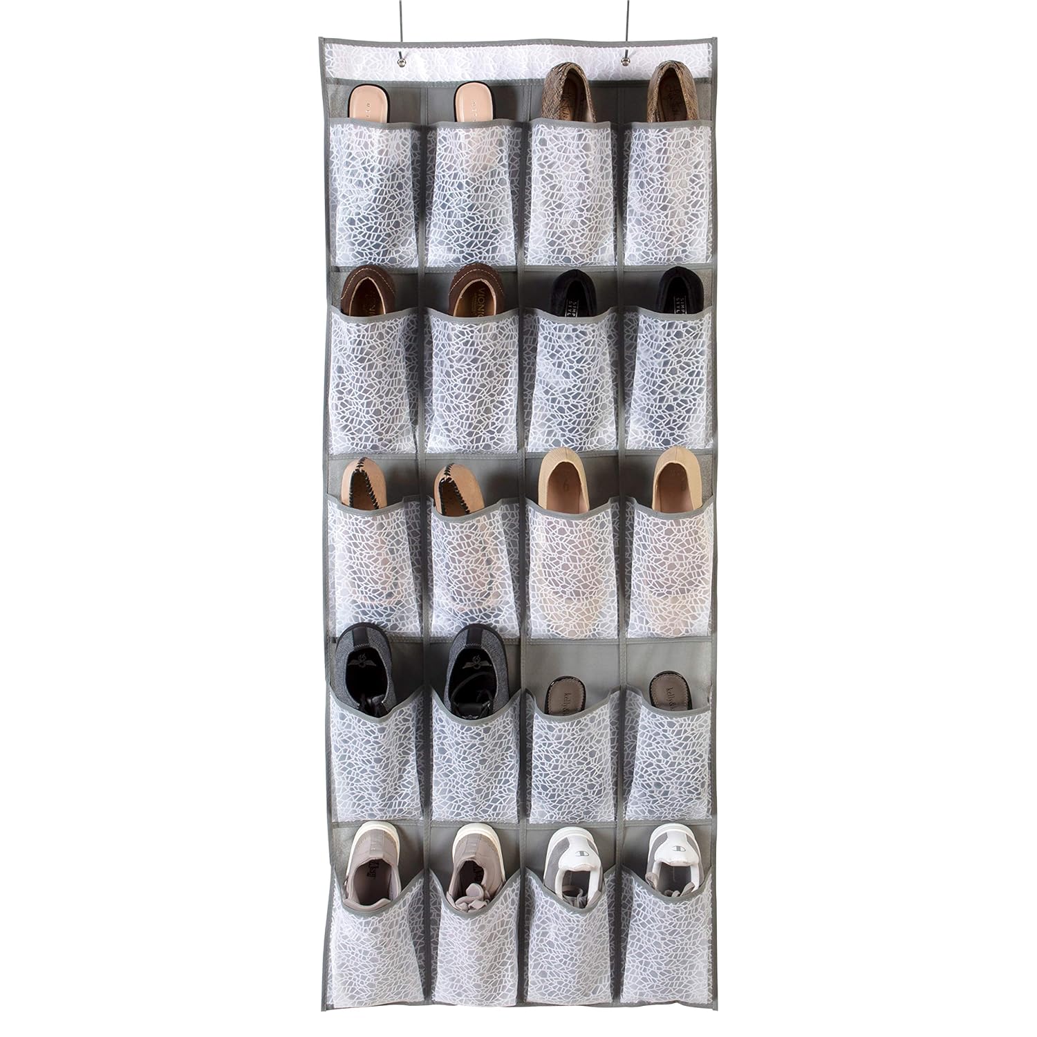 Simplify Embossed Nest Foldable 20 Door Hanging Shoe Organizer Closet Storage Large Pockets White Home Kitchen Dprd Tasikmalayakab Go Id