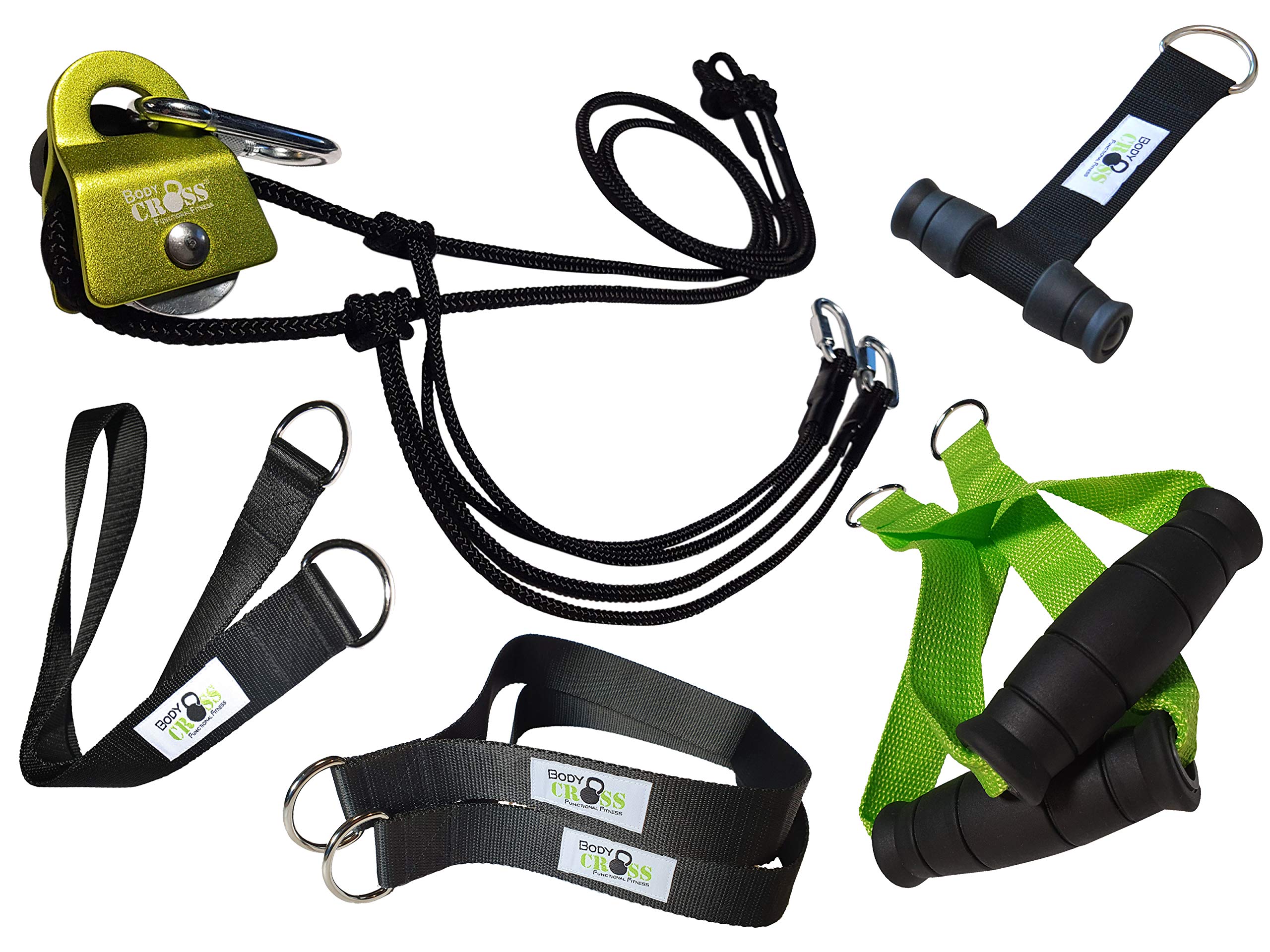 Premium Suspension Trainer with Pulley – Home Sling Trainer Set with Attachments & Door Anchor – Strength Training Made in Germany, Tested & Certified