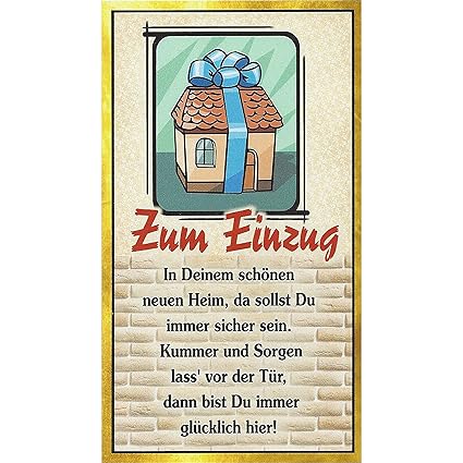 Flaschenetikett Zum Einzug