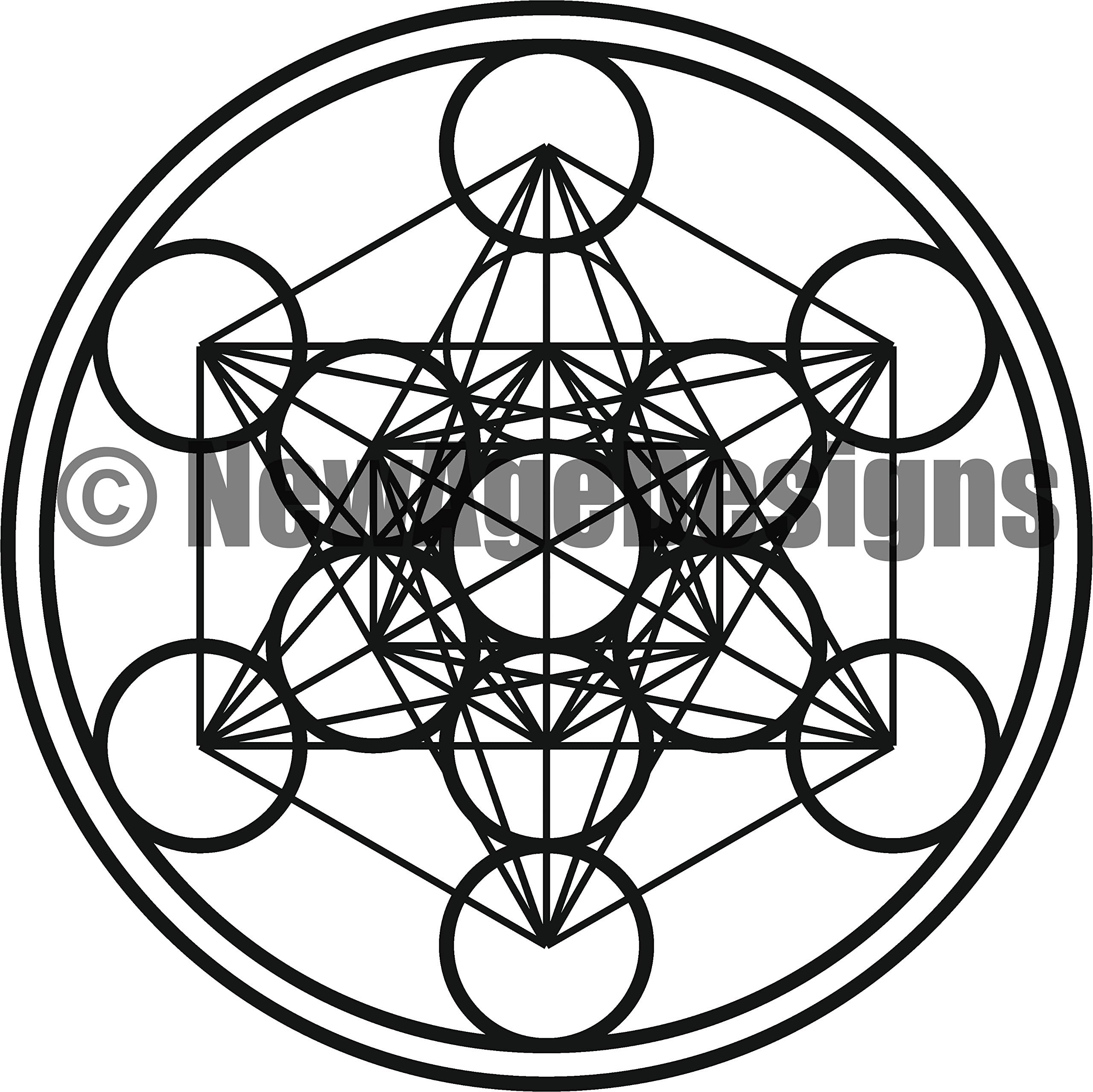 NewAge Designs Metatron's Cube Crystal Grid Cloth Available in 4 (Black/White)