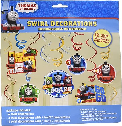 Amscan International 671752 Thomas And Friends Swirl Decoration