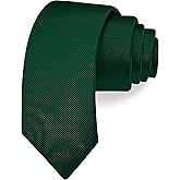 Branduce 2.4"（6cm） Solid Pure Color Skinny Tie Plain Slim Necktie for Men