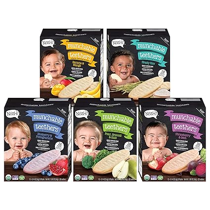 nosh baby munchables organic teething wafers