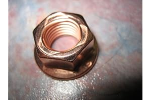 KRAFTWERKTURBO 4x M10-1.25 Flange Nut Small Head 14mm Hex Copper Plated Exhaust Lock Nut