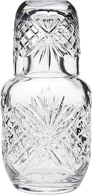 Amazon Com Godinger Bedside Night Carafe Cup And Bottle To Keep Next To Your Bed For A Handy Midnight Drink Carafes Pitchers