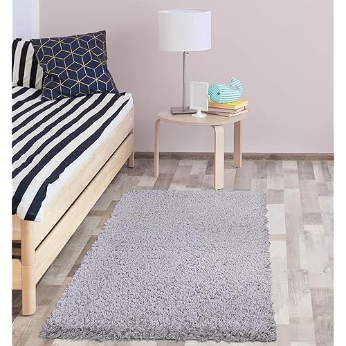 Ottomanson Flokati Faux Sheepskin Shag Area Rug, 2'7"X5', Gray
