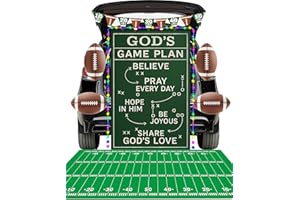 MOIMTECH Religious Trunk or Treat Car Decoration Kit Christian Decor Football Theme Football Party Supply Halloween Car Outdoor Decor for Church Car Archway Garage Door