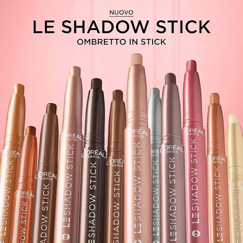 L'Oréal Paris Ombretto Stick, Colore Intenso Tutto il Giorno, Facile da Sfumare, Consistenza Cremosa, Le Shadow, Colori Versatili per Diversi Look, Tonalità: 240 Brown Abyss, 1,4 gr
