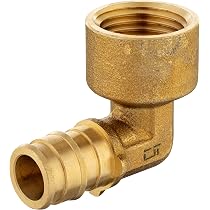 10-Pack Pex-A 1/2" X 1/2" Male Sweat Elbow Fittings - Brass, No Lead, For Expansion Piping