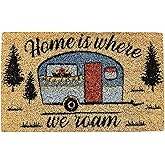 Rivers Edge Products 30" x 18" Coir Door Mat - Fade-Resistant Welcome Mat with Non-Slip Backing - Decorative Indoor Outdoor R