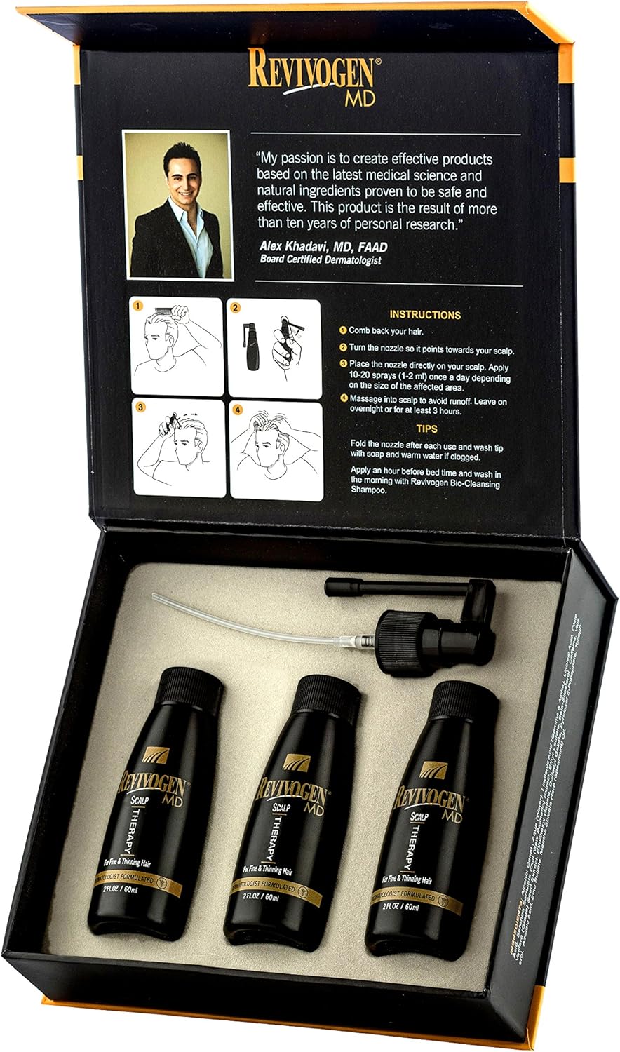 Revivogen Md Scalp Therapy Natural Hair Loss Solution For Fine Thinning Hair Amazon Co Uk Health Personal Care