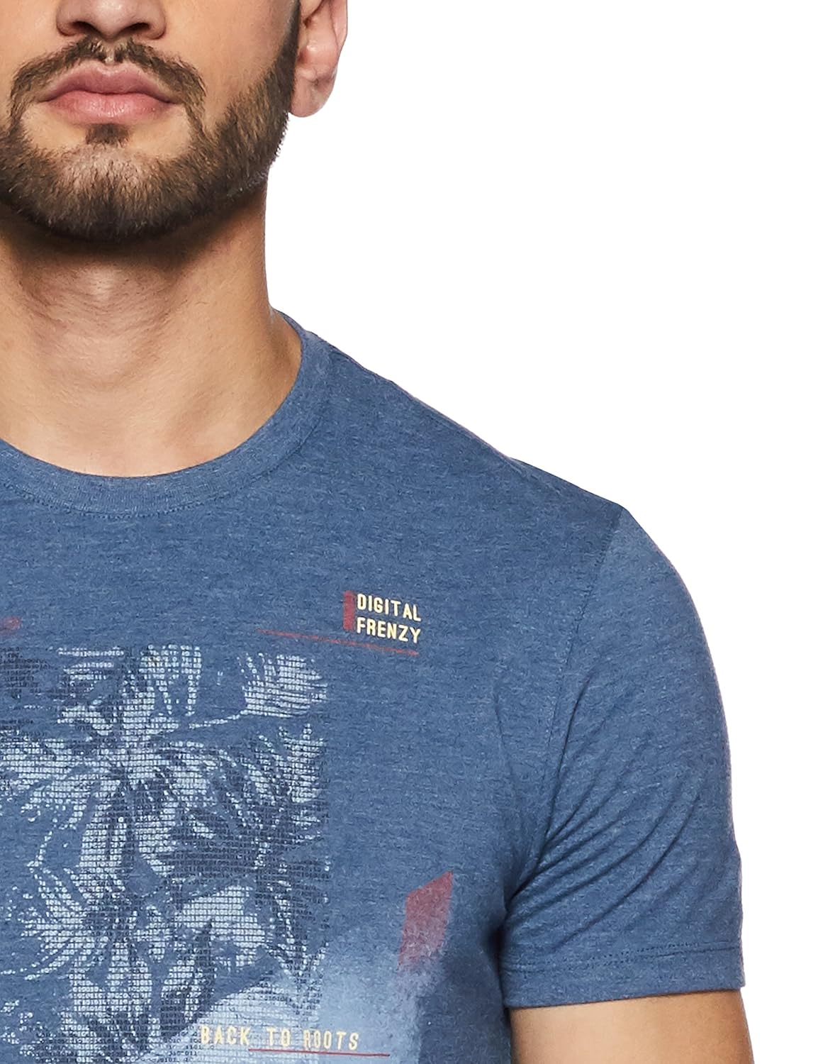 peter england men's solid slim fit t-shirt