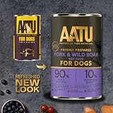 AATU 90/10 Wet Dog Food Pork & Wild Boar 6x400g Grain Free view 2