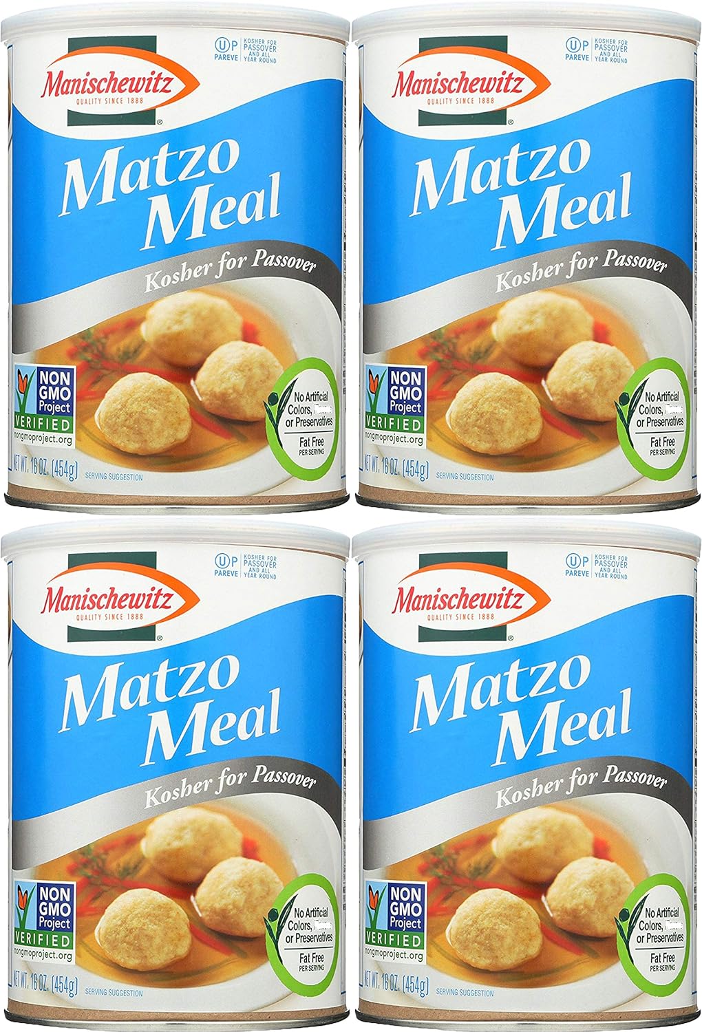 Manischewitz Matzo Meal Kosher for Passover, 16 oz Can