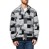 KARL LAGERFELD mens Patterned Chest Logo Wool Patchwork Jacket