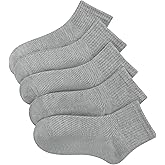 SERISIMPLE Kids Crew Viscose Bamboo Thin Socks School Uniform Basic Soft Anti Odor Boys Girls Breathable Stretch 5 Pairs
