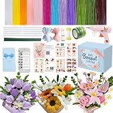 1200Pcs Pipe Cleaner Crafts Kit, 12 Color DIY Flower Bouquet for Adults | Chenille Stems with Floral Supplies &amp; Guided Tutorials-Shape, Build and Display Colorful Decor for Relaxing Screen-Free Time