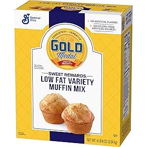 Gold Medal Sweet Rewards Low Fat Variety Muffin Mix, 4.5 Lb Box (Pack of 6)