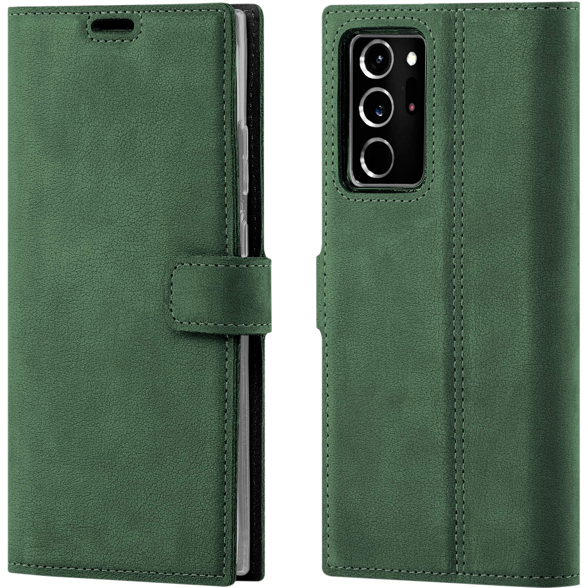 Surazo Leather Wallet Mobile Phone Case Compatible with Samsung Note20 Ultra - Flip & Fold Smartphone Case with Stand RFID Blocker Magnet Closure 3 Slots for Bank Cards - Handcrafted European Leather