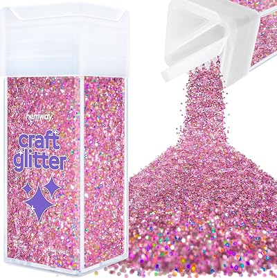 Hemway Glitter Shaker Pink Holographic 130g Fine Craft Glitter