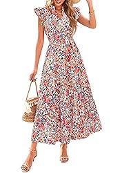 PRETTYGARDEN Women's 2025 Summer Floral Midi Dress