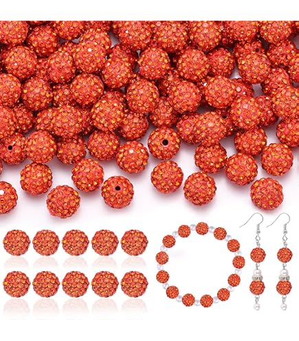 6 Colores Surtidos 240 Cuentas De Diamante De Imitación - 10 Mm, Multicolor - Para Pulseras, Collares Y Manualidades Cuentas 10mm