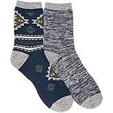 MUK LUKS Mens Wool 6 Inch Socks (2 Pair Pack)
