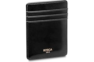 Bosca Old Leather RFID Blocking Front Pocket Wallet with Magnetic Money Clip - Leather Wallet for Men