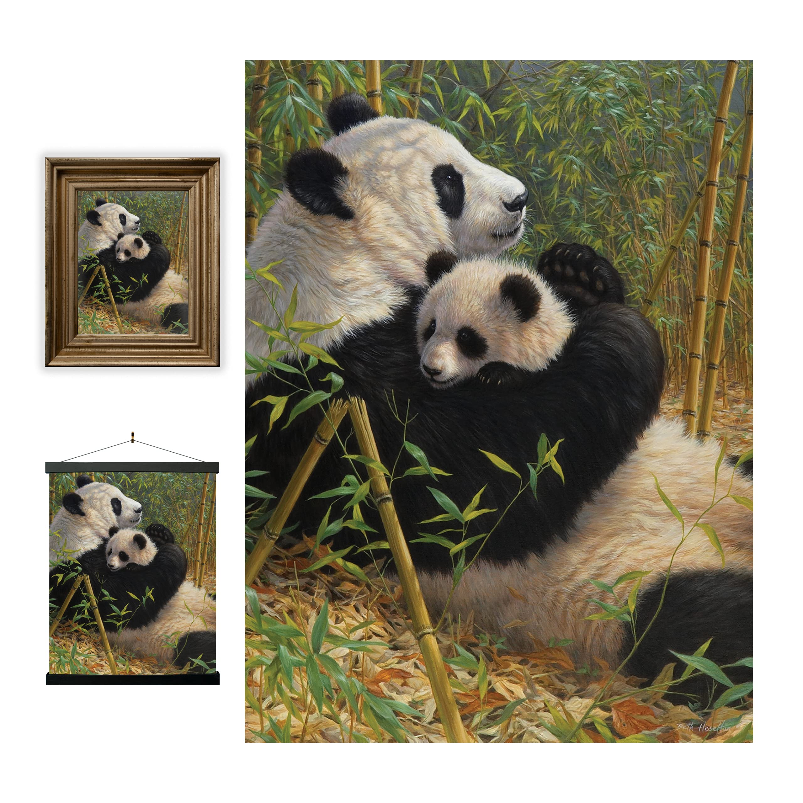 3D LiveLife Lenticular Wall Art Prints - A New Dynasty from Deluxebase. Unframed 3D Panda Poster. A perfect wall filler. Original artwork licensed from renowned artist, Beth Hoselton — image 1