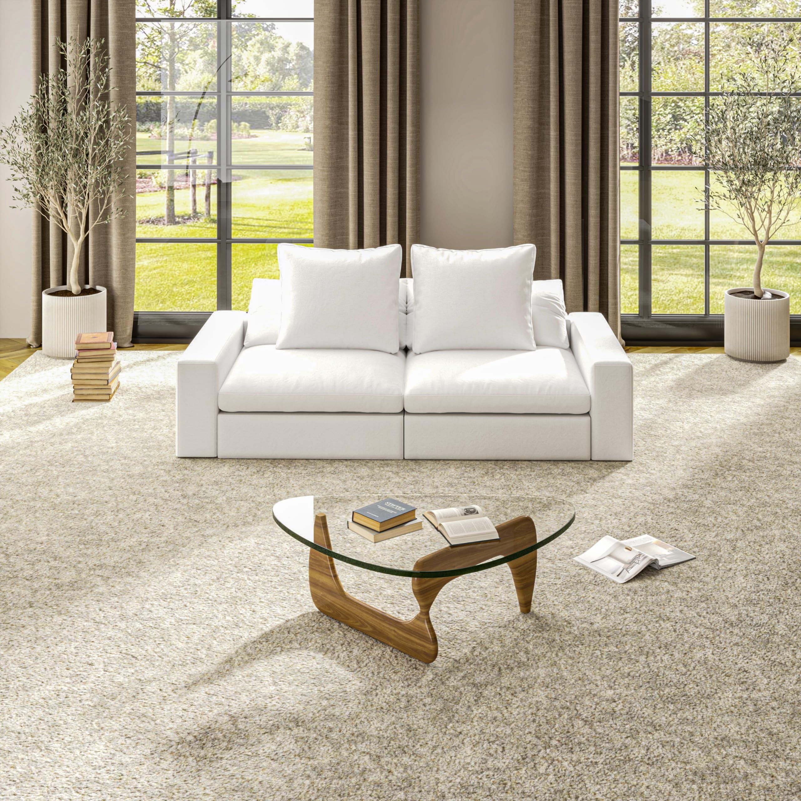 Photo 1 of Modular Sectional Sofa Cloud Couch for Living Room, Comfy Cloud Puff Modern Sofa Set, White Oversized Couch Cushion Covers Removable, High-Density Memory Foam