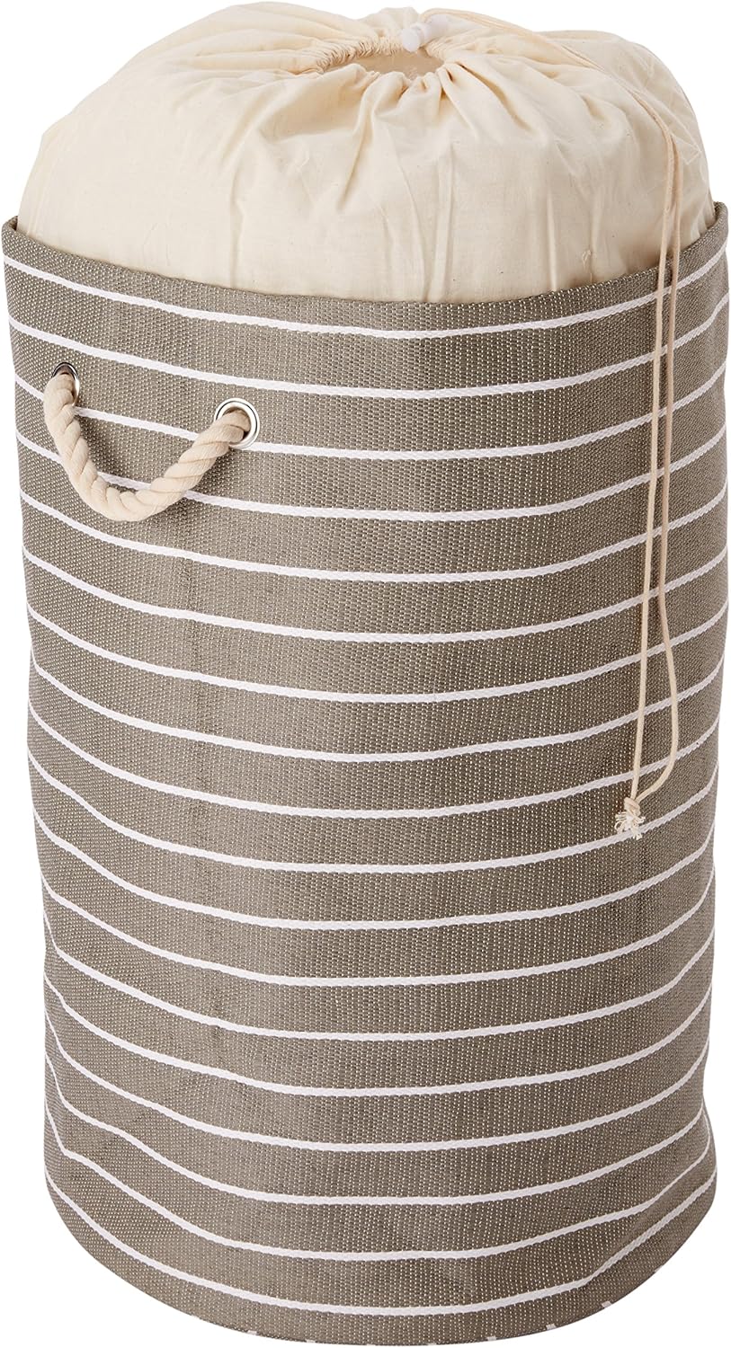 WENKO 35521100 Wäschesammler Maritim rund - Wäschekorb