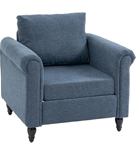 HOMCOM Vintage Loveseat, Upholstered Love Seat Furniture