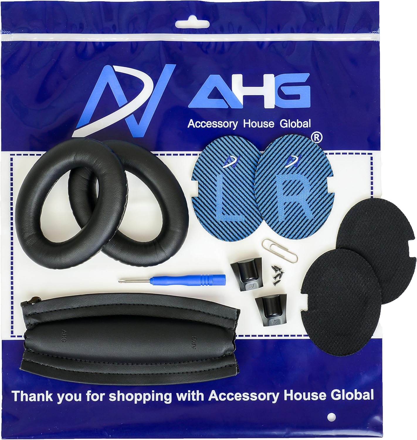 AHG Accessory House Global QC2 QC15 ear pads and QC2 QC15 Headband pad Cushion. Compatible with Bose QuietComfort 15 (QC15) and Bose QuietComfort 2 (QC2) Headphones. Easy DIY Fit/EXTRA THICK - Image 4