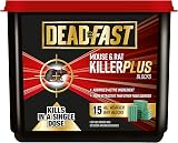 Deadfast Mouse & Rat Killer Plus Poison, 15 Blocks, Difethialone