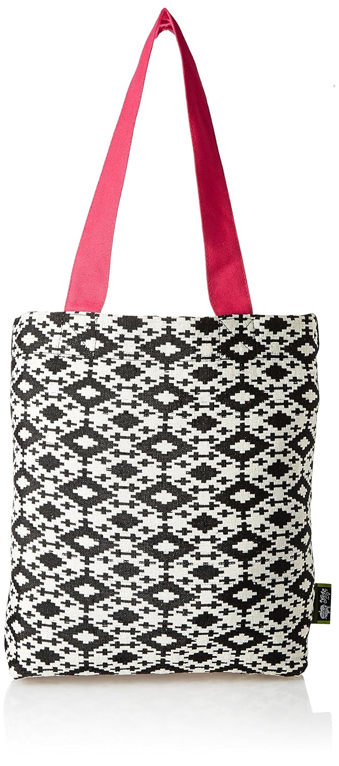 kanvas katha women's jacquard tote (kkjb004)