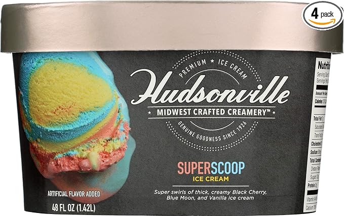 Amazon Com Hudsonville Ice Cream Superscoop 48 Fl Oz Pack Of 4 Grocery Gourmet Food