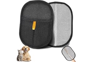 Zehrai Pet Hair Removal Glove for Cats & Dogs, Newly Upgraded Electrostatic Pet Hair Gloves, 2 Pack Reusable Pet Hair Remover Tool for Laundry, Couch, Carpet, Car Seat