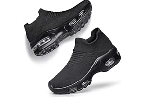 DOUSSPRT Womens Walking Shoes Slip on Sock Sneakers Lady Girls Nurse Mesh Air Cushion Platform Loafers Fashion Casual