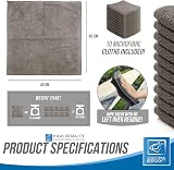 TDBS Microfiber Cleaning Cloth Large 40x40cm 10 Packs Grey view 6