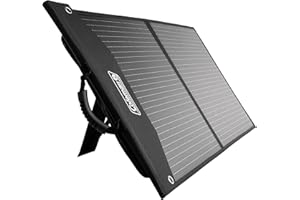 BATTERY-BIZ Coleman 100 Watt Foldable Solar Panel, Complete with Adjustable Built-in Kickstand, Durable for Off The Grid Living