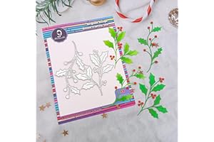 ALINACUTLE AlinaCraft 1PC Christmas Decorative Holly Leaves Metal Cutting Die Cut for Paper Craft Metal Die-Cuts for Scrapbooking Cutting Die for Handmade Cards