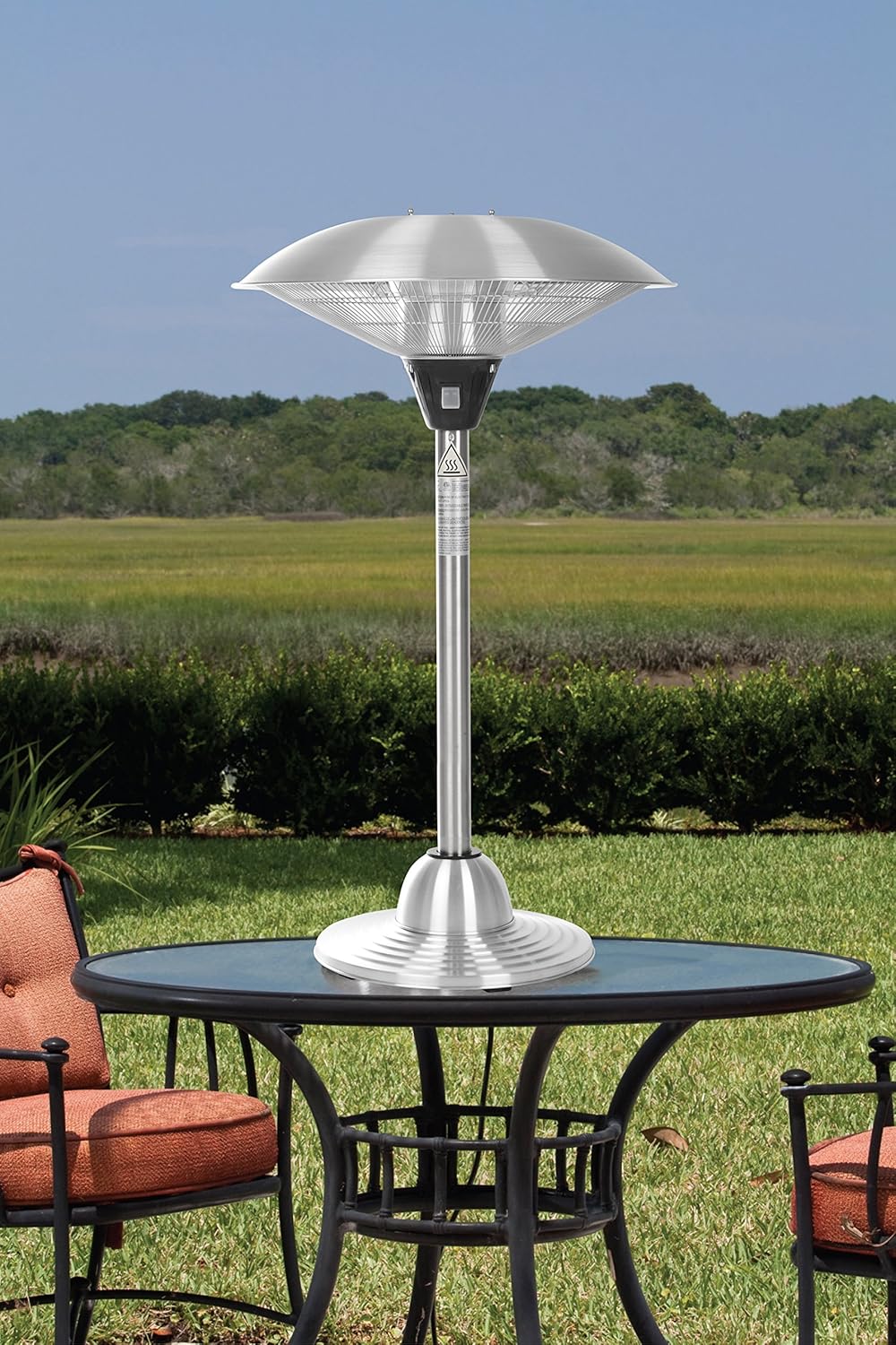 kindle living patio heaters on Amazon Com Fire Sense Indoor Outdoor Infrared Tabletop Heater And Stand Stainless Steel Portable Outdoor Heating Garden Outdoor
