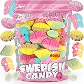 BUBS Swedish Candy Mix 1 Pound Bag With 6 Flavor Variety, Sweet &amp; Sour Skulls, Ovals &amp; Tutti Frutti Rombs